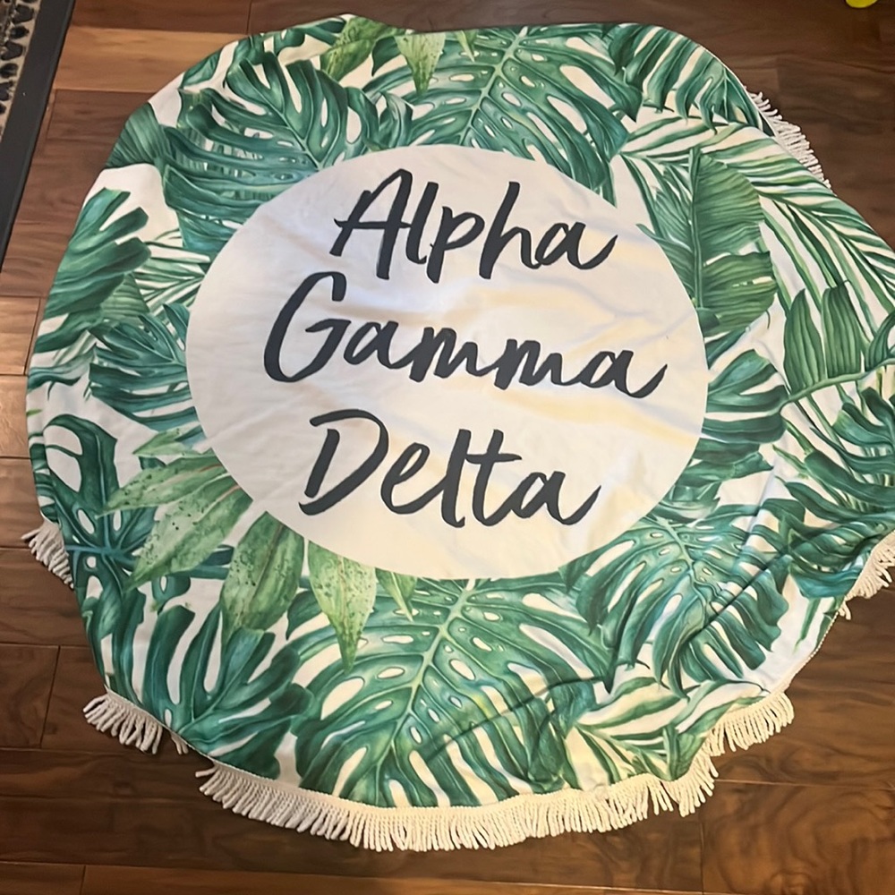 Alpha Gamma Delta Beach Towel